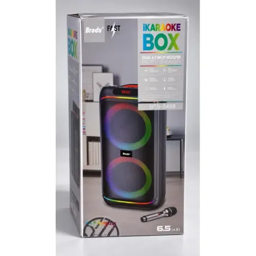 Boxa party karaoke Brodu BTS-2499 CU MICROFON WIRELESS