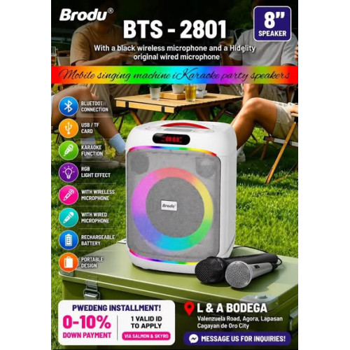 BOXA PORTABILA BTS2801 8INCH BOXA PORTABILA BTS2801 8INCH