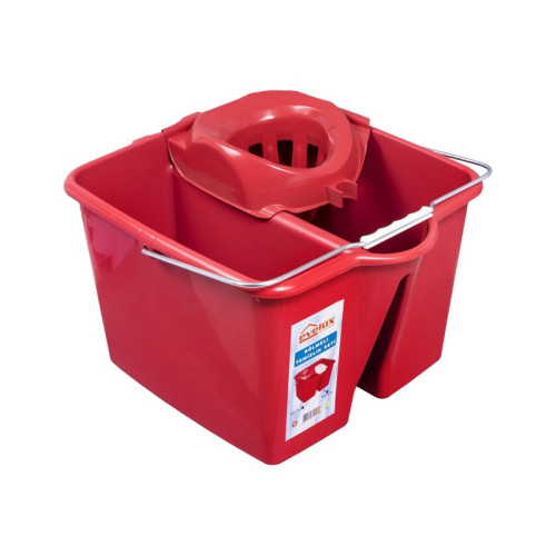 Galeata pentru mop cu storcator, compartimentata Galeata pentru mop cu storcator, compartimentata