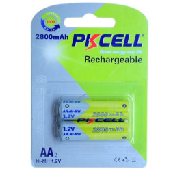 Set 2 acumulatori 2800ma PKCELL R6