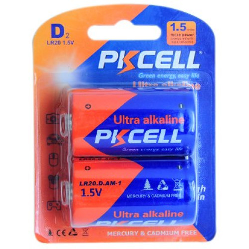 Set 2 baterii R20 alcaline PKCELL