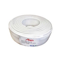 Cablu coaxial RG6 alb 48x0.12mm 1.02mm CCA 100m Cablu coaxial RG6 alb 48x0.12mm 1.02mm CCA 100m