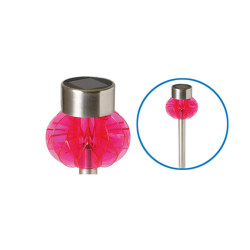Lampa solara metalica roz Lampa solara metalica roz