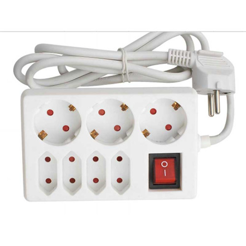 Prelungitor 7cai 3schuko+4euro 1.5m cu intr Alien Prelungitor 7cai 3schuko+4euro 1.5m cu intr Alien