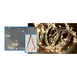 Ghirlanda 50 leduri micro lumina calda 5m pe baterii Ghirlanda 50 leduri micro lumina calda 5m pe baterii