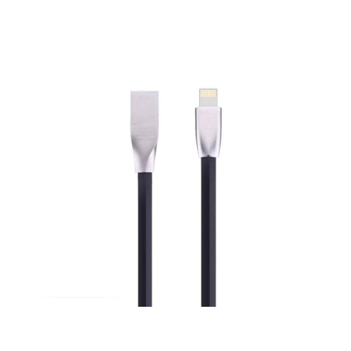 Cablu Iphone cu mufe in carcasa de metal negru Cablu Iphone cu mufe in carcasa de metal negru