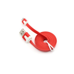Cablu microusb plat flexibil rosu Cablu microusb plat flexibil rosu