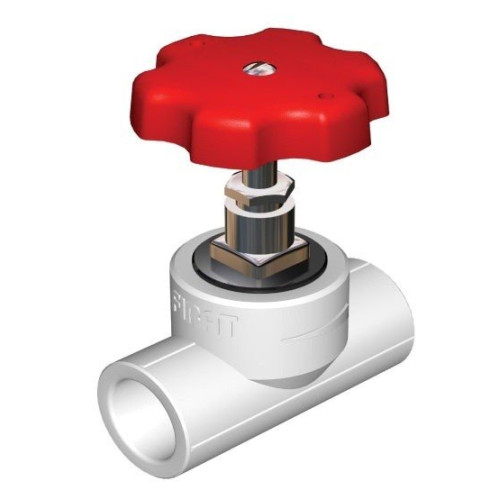 Robinet trecere cu rozeta pentru PPR de 20mm