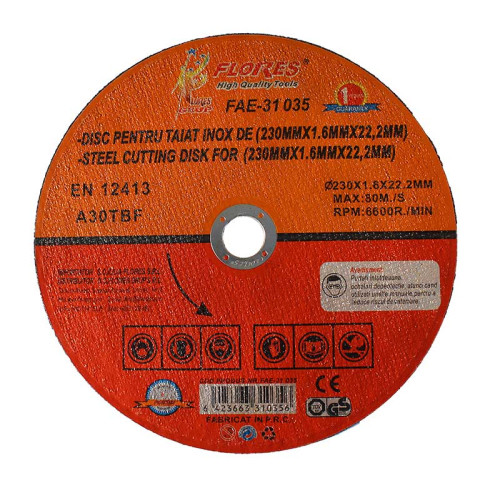 Disc pentru taiat inox de (125mmx1mmx22.2mm)