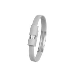 Cablu microusb bratara 0.2m gri Cablu microusb bratara 0.2m gri