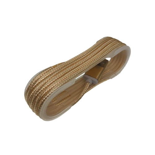 Cablu microusb textil auriu