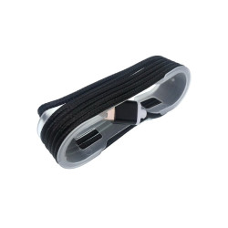 Cablu Iphone textil negru Cablu Iphone textil negru