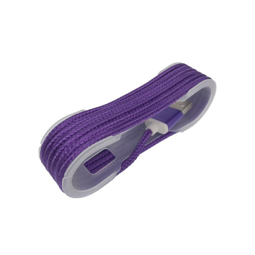 Cablu Iphone textil mov inchis