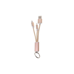 Cablu breloc 2in1 microusb/Iphone auriu Cablu breloc 2in1 microusb/Iphone auriu