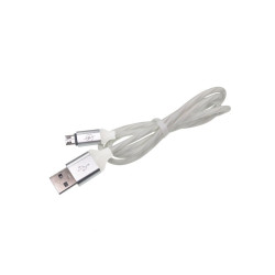 Cablu microusb gros gumat alb