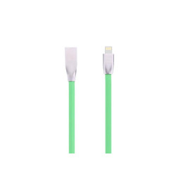 Cablu Iphone cu mufe in carcasa de metal verde Cablu Iphone cu mufe in carcasa de metal verde