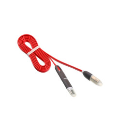 Cablu USB 2in1 microusb/Iphone cu capac rosu Cablu USB 2in1 microusb/Iphone cu capac rosu