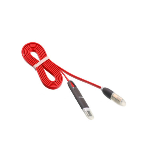 Cablu USB 2in1 microusb/Iphone cu capac rosu