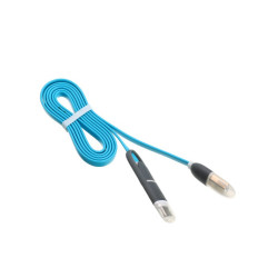 Cablu USB 2in1 microusb/Iphone cu capac albastru Cablu USB 2in1 microusb/Iphone cu capac albastru