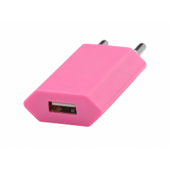 Incarcator retea mufa usb 1A roz Incarcator retea mufa usb 1A roz