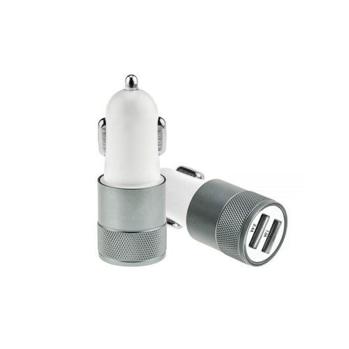 Incarcator auto 1A 2 USB-uri gri Incarcator auto 1A 2 USB-uri gri