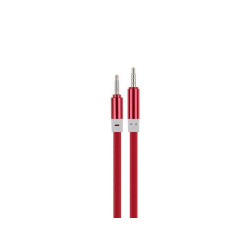 Cablu jack 3,5mm la jack 3,5mm silicon rosu Cablu jack 3,5mm la jack 3,5mm silicon rosu