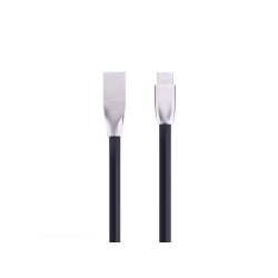 Cablu microusb cu mufe in carcasa de metal negru Cablu microusb cu mufe in carcasa de metal negru