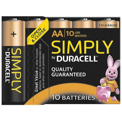 Set 10 baterii R6 Duracell Simply