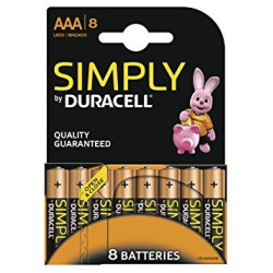 Set 8 baterii R3 Duracell Simply