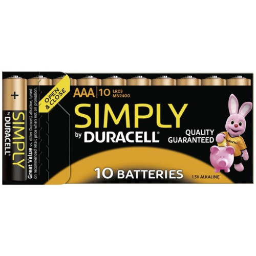 Set 10 baterii R3 Duracell Simply