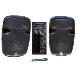 Set 2 boxe ABS 15inch 2115 USB/SD/FM/BT Alien Set 2 boxe ABS 15inch 2115 USB/SD/FM/BT Alien