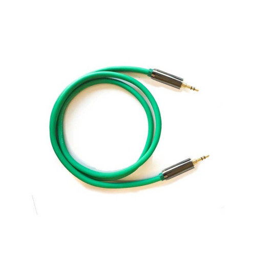 Cablu jack3.5 tata- jack3.5 silicon mufe metal 1.5m verde