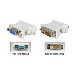 Adaptor DVI-D 24+1p tata - VGA HD15 mama Adaptor DVI-D 24+1p tata - VGA HD15 mama