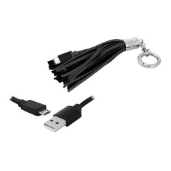 Cablu breloc USB la microusb negru Cablu breloc USB la microusb negru