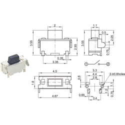 Microintrerupator 2X4X3.5mm KFC-003