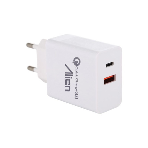 Incarcator priza 2.4A QC3.0 USB+tip C Incarcator priza 2.4A QC3.0 USB+tip C