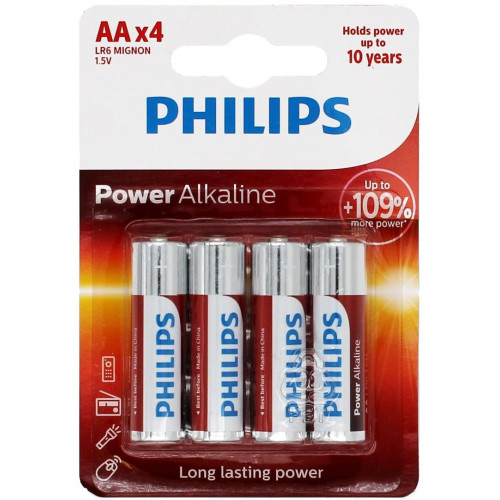 Set 4 baterii Philips Power Alkaline R6 Set 4 baterii Philips Power Alkaline R6