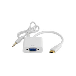 Cablu convertor mini HDMI+audio la VGA+audio Cablu convertor mini HDMI+audio la VGA+audio