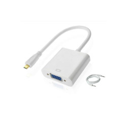 Cablu convertor micro HDMI+audio la VGA+audio Cablu convertor micro HDMI+audio la VGA+audio