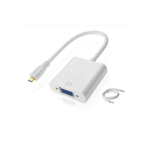 Cablu convertor micro HDMI+audio la VGA+audio Cablu convertor micro HDMI+audio la VGA+audio