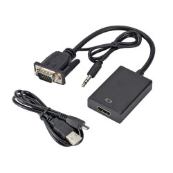 Cablu convertor VGA+audio la HDMI+audio Cablu convertor VGA+audio la HDMI+audio