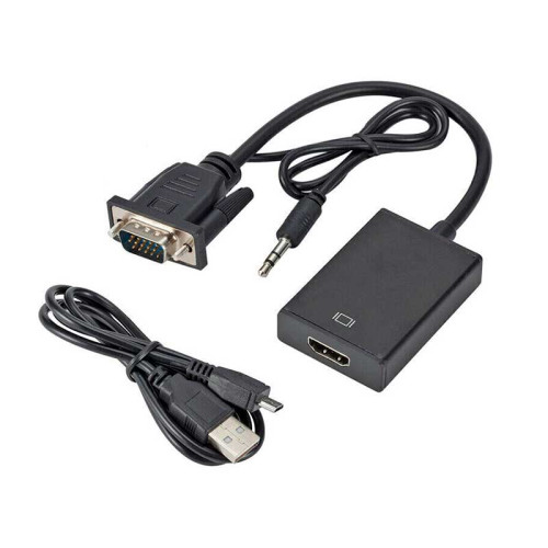 Cablu convertor VGA+audio la HDMI+audio Cablu convertor VGA+audio la HDMI+audio