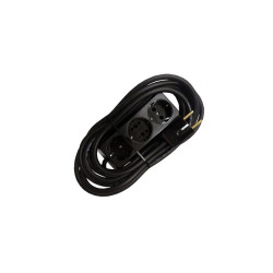 Prelungitor bachelita 3cai 5m 3x1.5mm2 negru