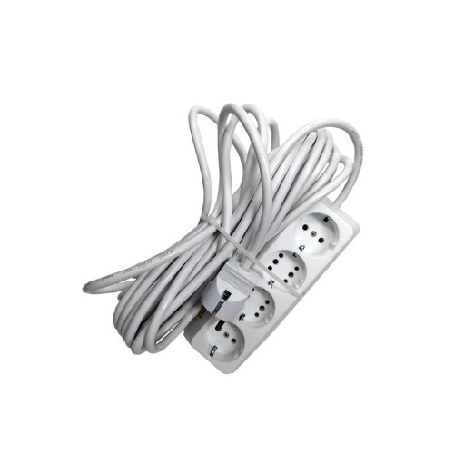 Prelungitor bachelita 4cai 10m 3x1.5mm2 alb Prelungitor bachelita 4cai 10m 3x1.5mm2 alb