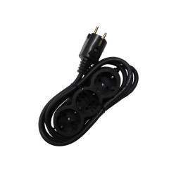Prelungitor cauciucat bachelita 3cai 5m 3x1.5mm2 negru