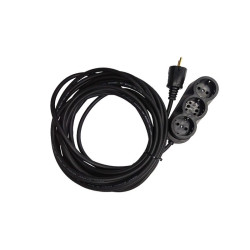 Prelungitor cauciucat bachelita 3cai 10m 3x1.5mm2 negru