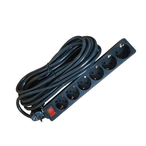 Prelungitor 6cai 10m 3x1.5mm2 cu intr negru Alien Prelungitor 6cai 10m 3x1.5mm2 cu intr negru Alien