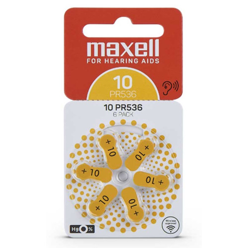 Set 6 baterii aparat auditiv Maxell 10
