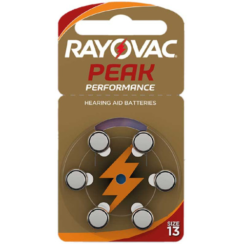 Set 6 baterii auditive Peak Performance Rayovac 13
