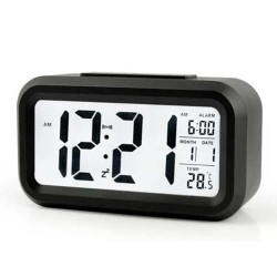Ceas cu termomentru si alarma negru